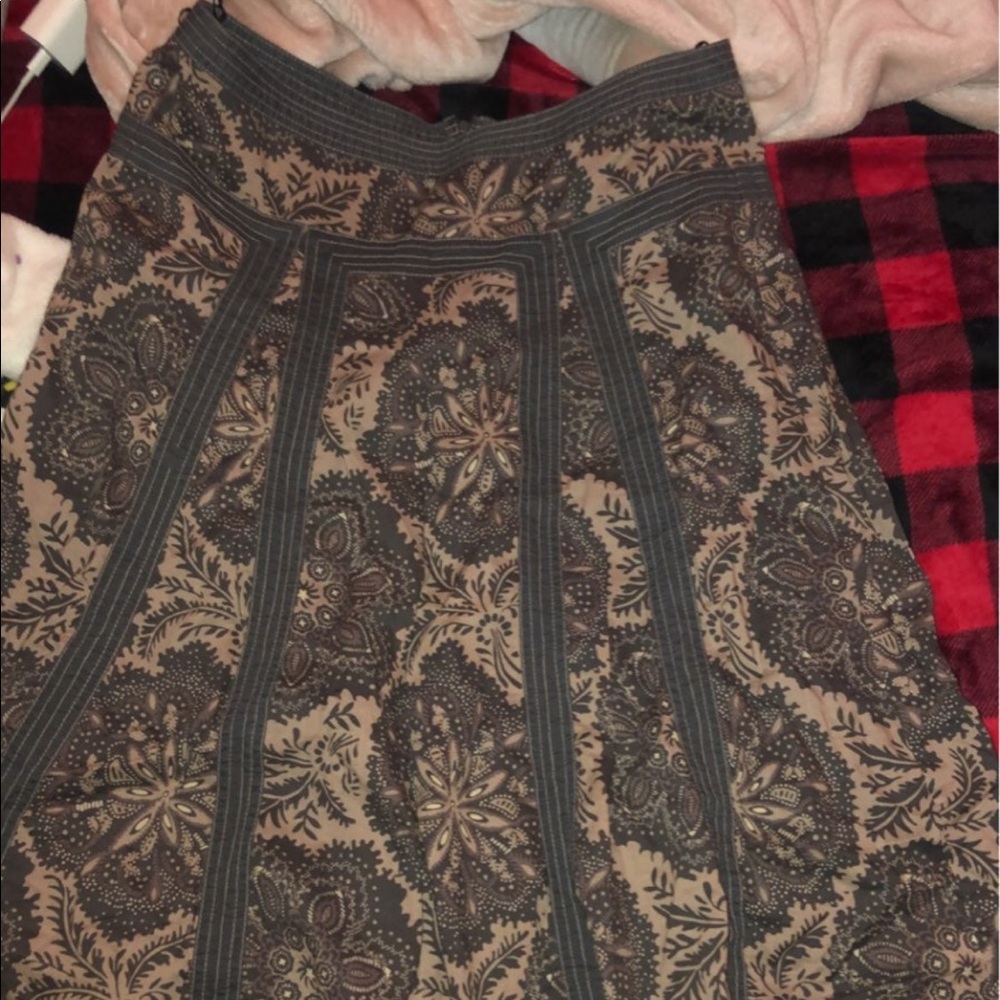 Vintage bohemian hippie midi skirt